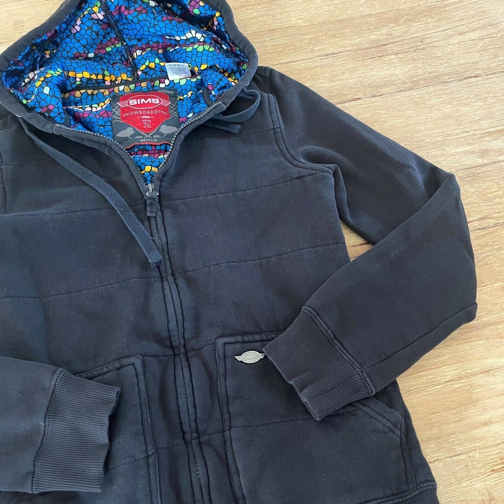 SIMS fishing Hoodie Womens Black Hooded M fisherman outdoor - Picture 2 of 6
